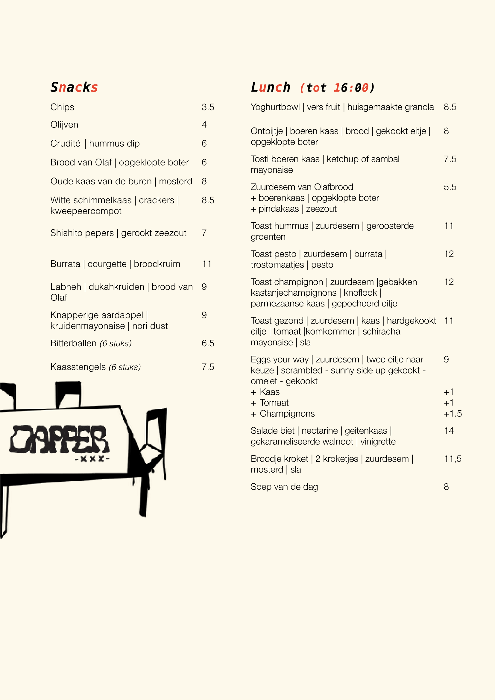 Menu afbeelding