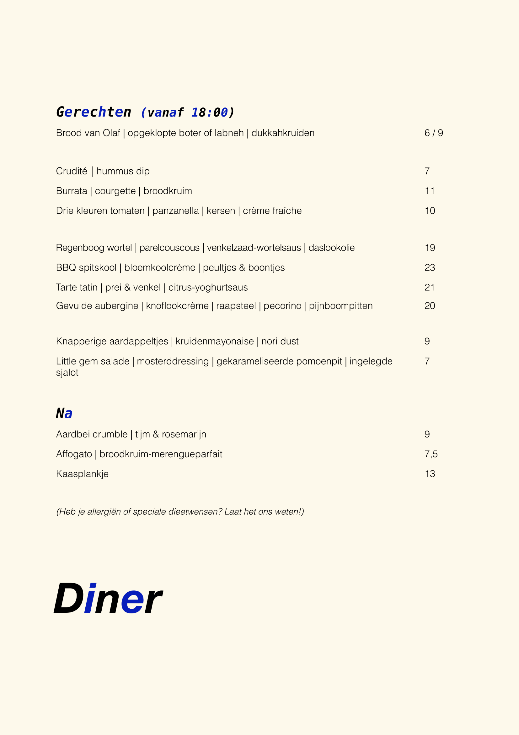 Menu afbeelding