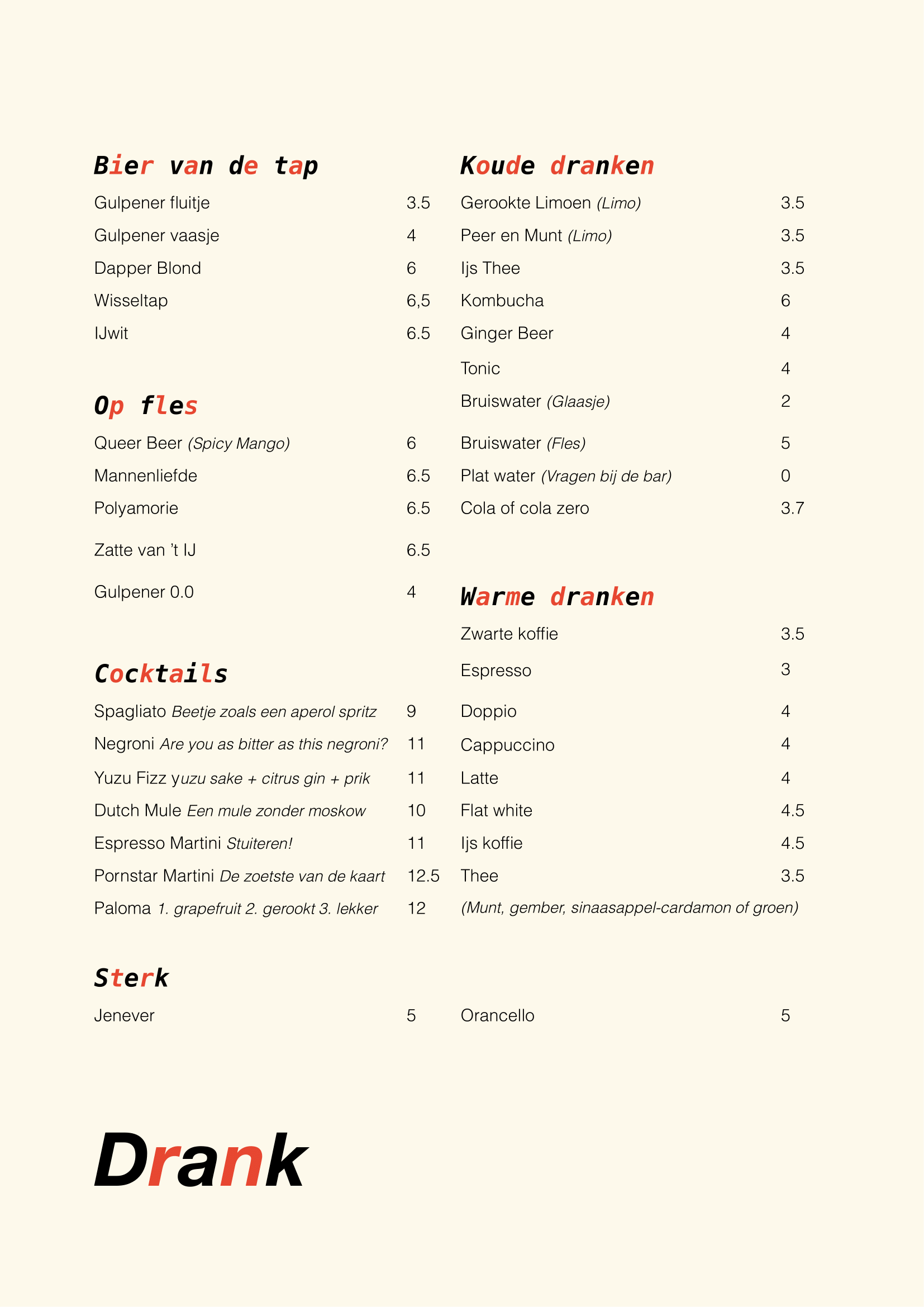 Menu afbeelding