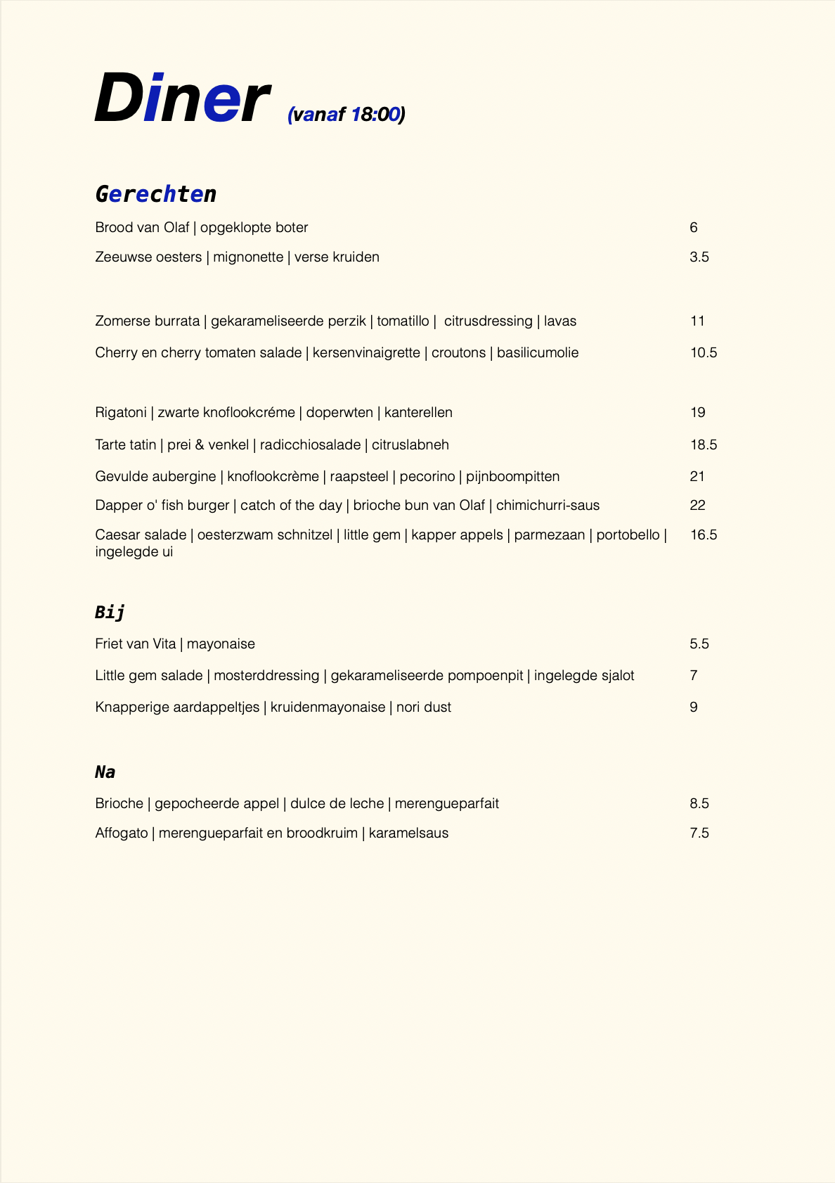 Menu afbeelding