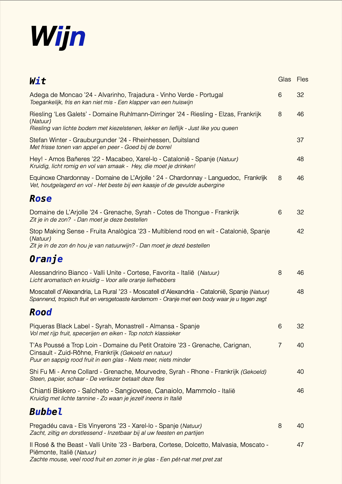 Menu afbeelding