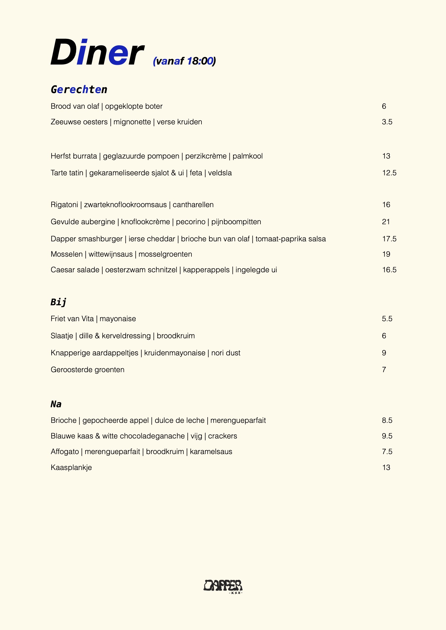 Menu afbeelding